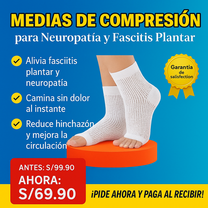 🧦Medias de Compresión para Neuropatía y Fascitis Plantar - Alivio del Dolor