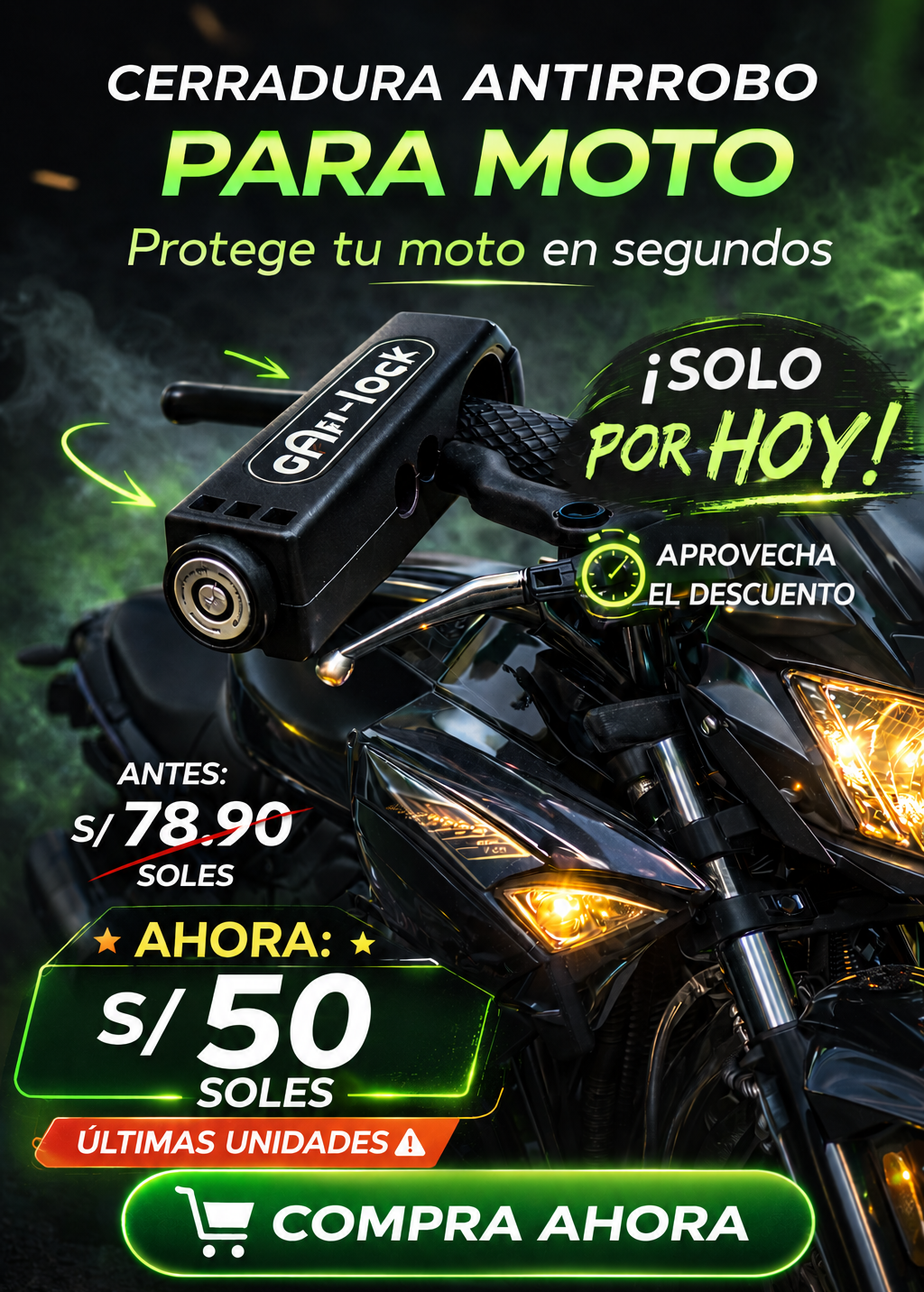 Cerradura Antirrobo para Moto – Protección en Segundos