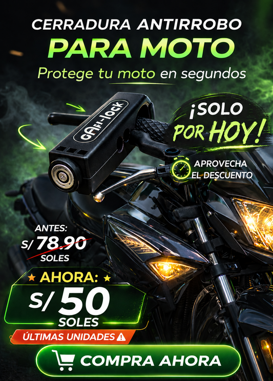 Cerradura Antirrobo para Moto – Protección en Segundos